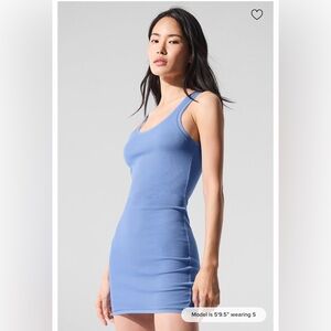 Alo Yoga Ribbed Mesh Secret Dress